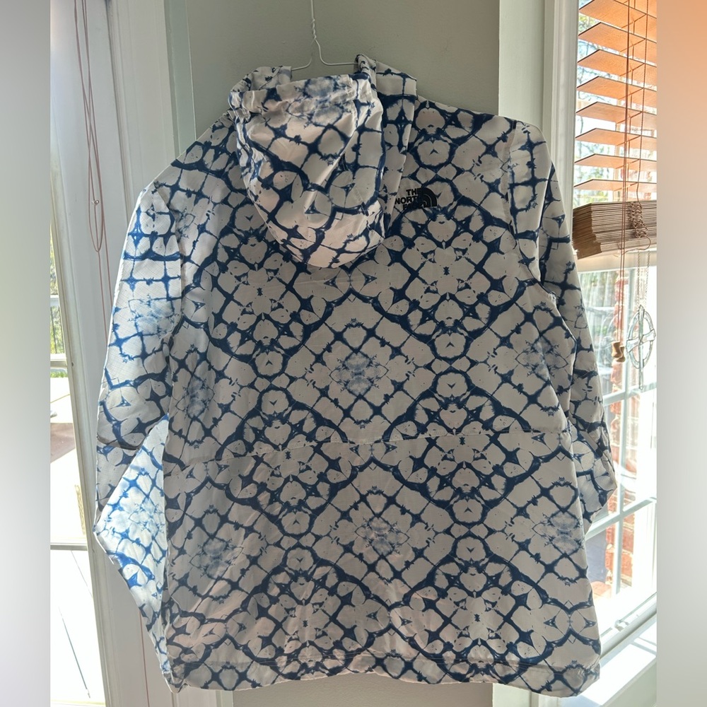 The North Face Windbreaker Pullover Pocket in Front Women’s Medium Blue Pattern - Picture 5 of 13